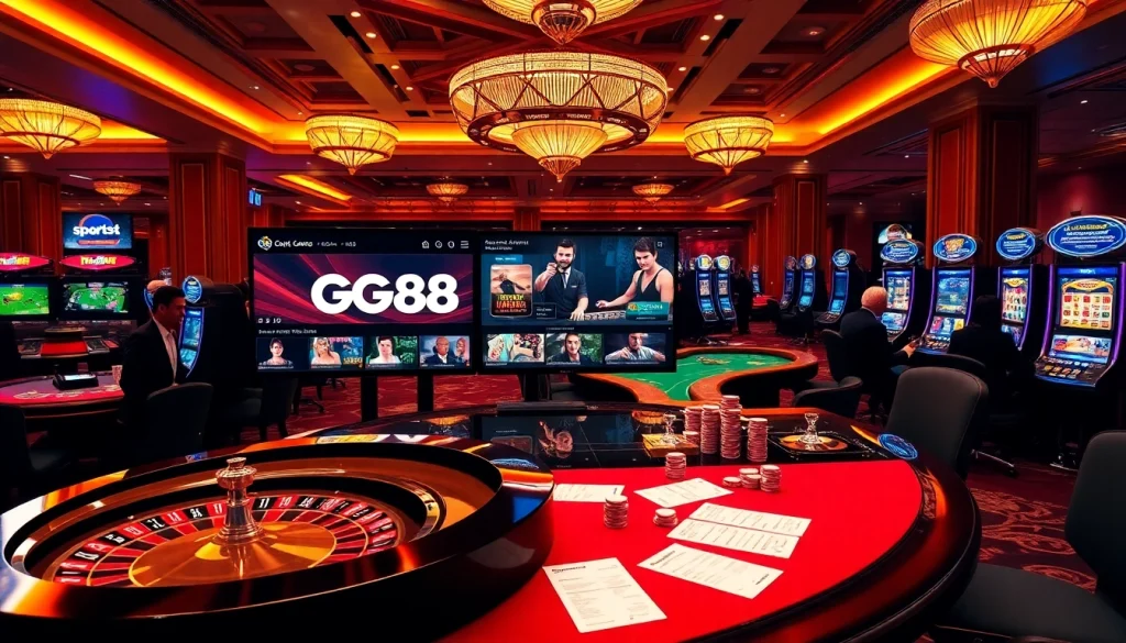 Engaging live betting action and vibrant online casino elements on trang chủ gg88 platform.
