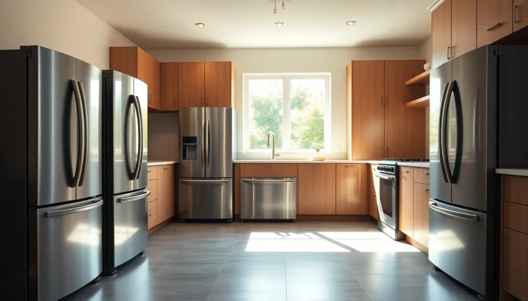 Showcase of a stylish refrigerator enhancing a contemporary kitchen.