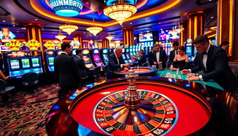 Experience high-stakes excitement at f88bet with players engaged at a glamorous casino table.