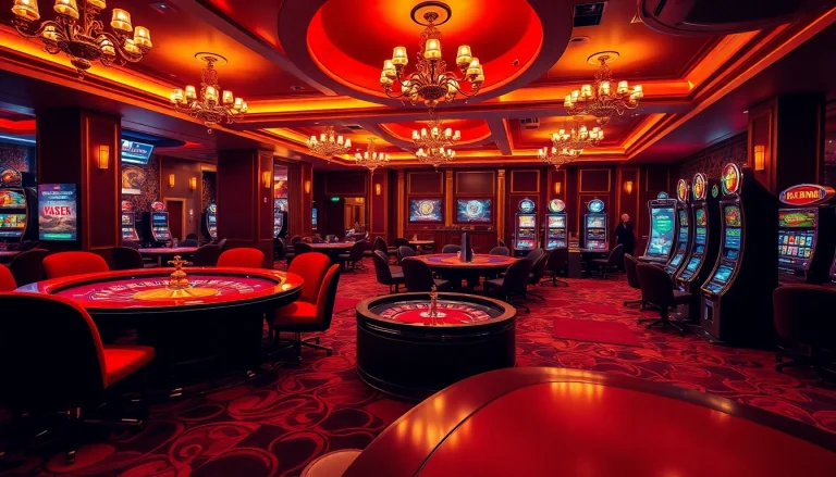 Engaged players at a luxurious casino symbolize Top 10 Nhà Cái Uy Tín with vibrant gambling elements.