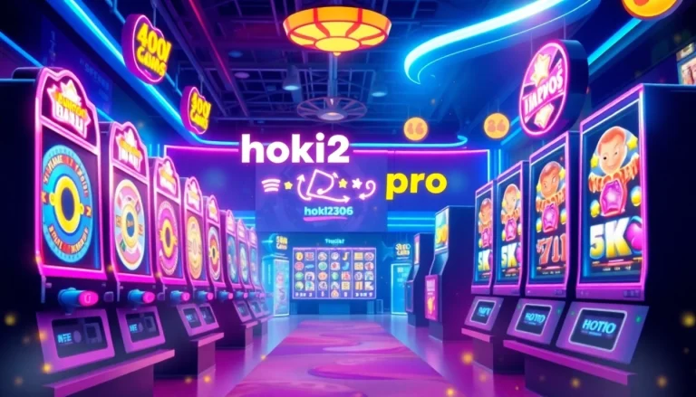 Engaging online gambling scene focused on hoki138 pro, showcasing slot games with vivid colors and modern design.