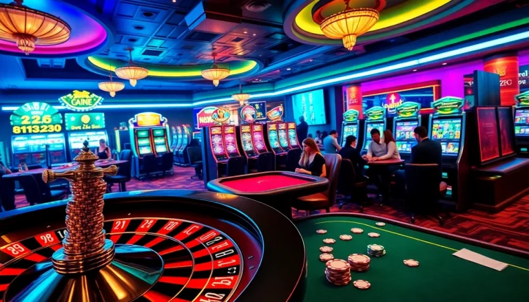 The vibrant casino scene at thabet.com showcases excitement with roulette and poker games.