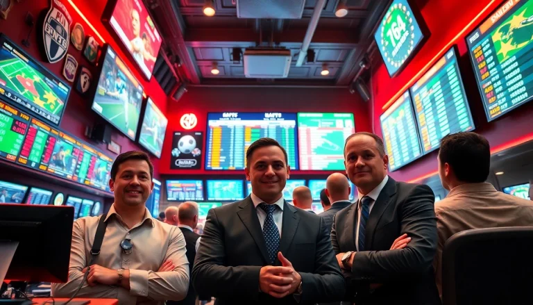 View of online sportsbooks Canada with bettors analyzing live sports odds and games.