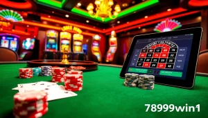 Experience thrilling gameplay at 789win13 with vibrant casino tables and engaging gaming action.
