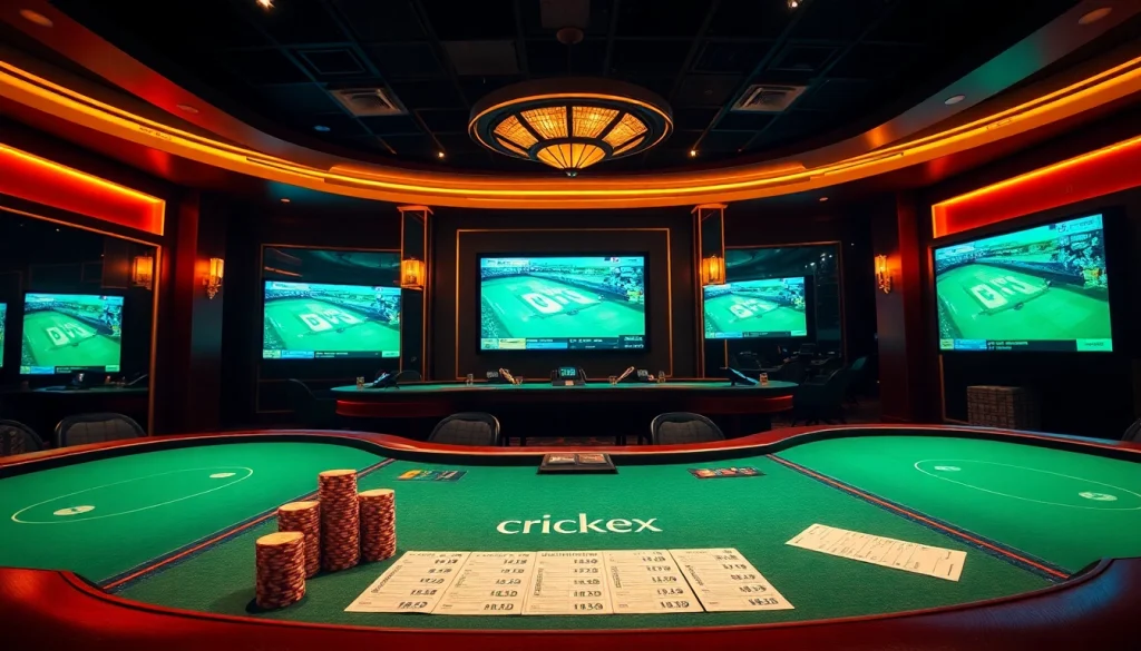 Experience thrilling cricket betting with crickex in a vibrant casino atmosphere.