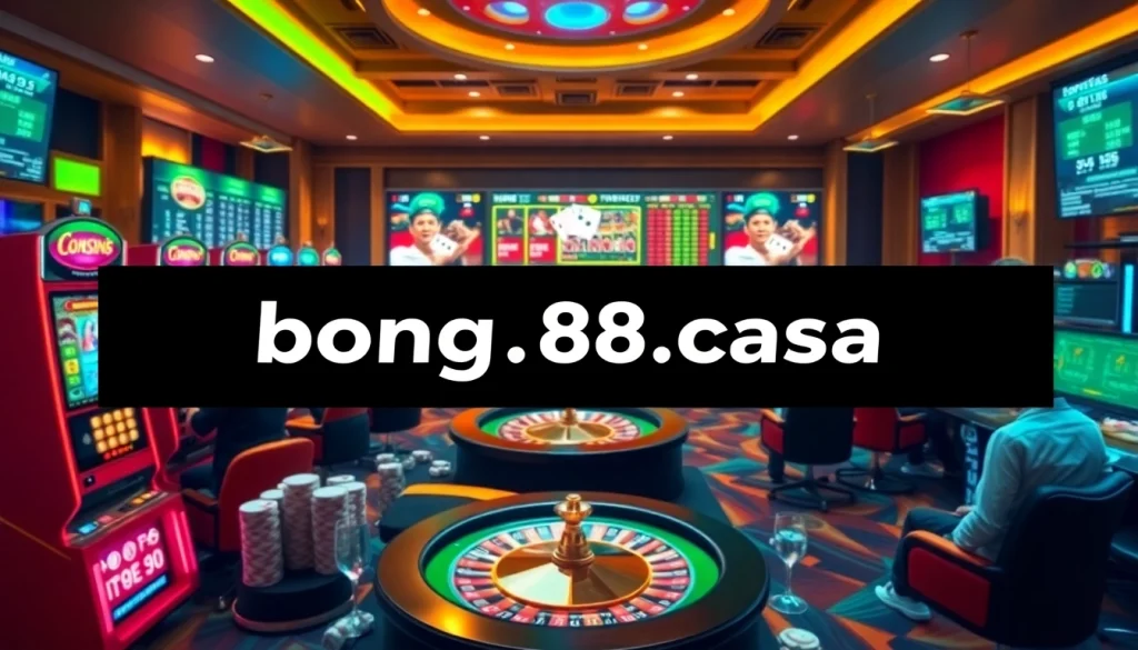 Experience the excitement of gambling at bong88.casa with vibrant slot machines and live sports betting.