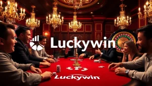 Experience the thrill of high-stakes poker at Luckywin casino with intense players and vibrant atmosphere.