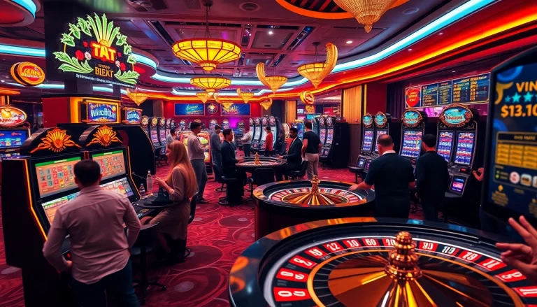 Experience the thrill of lv88 bet with vibrant casino visuals featuring roulette, slots, and dynamic betting.