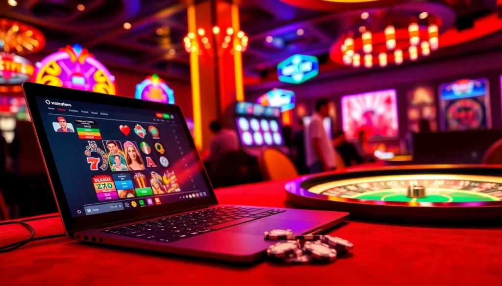 Enjoy seamless gameplay with onicplay login showcased on a luxurious casino interface.