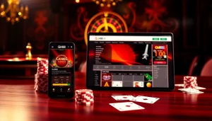 Experience the excitement of QH88 online gambling with casino tables and poker chips.