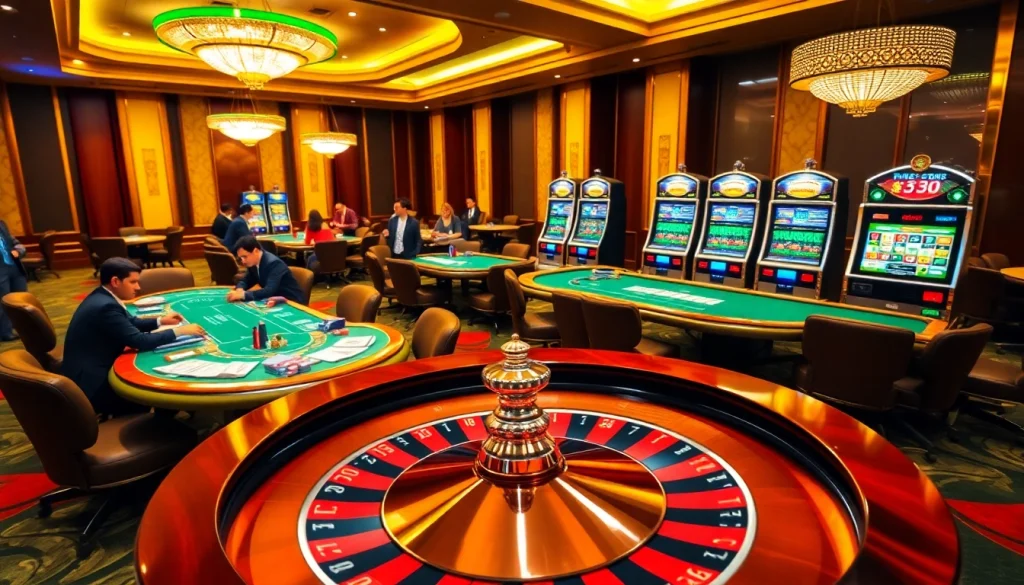 Experience the excitement of gambling at https://32win.capital with casino tables, chips, and vibrant slot machines.