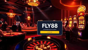 Players experiencing excitement at the roulette table, promoting the FLY88 link for online gambling.