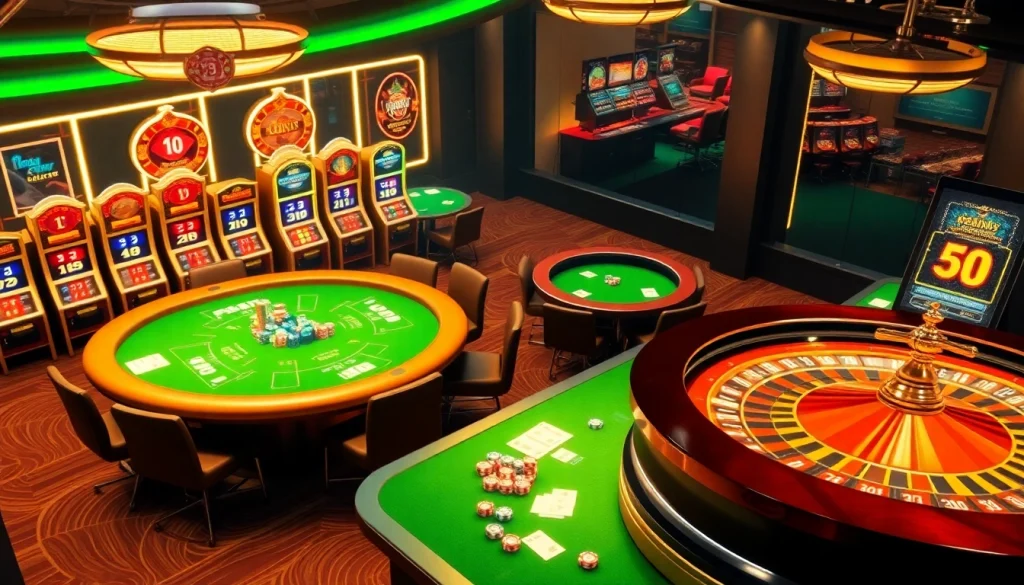 Experience the thrills of Trang chủ 32win with vibrant casino elements featuring slots, roulette, and poker.