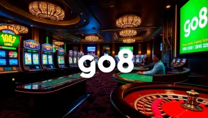 Engage with Go8's thrilling casino experiences featuring vibrant slot machines and high-stakes poker games.