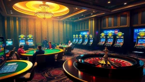 Experience thrilling gameplay at J88 casino with vibrant tables and exciting slot machines