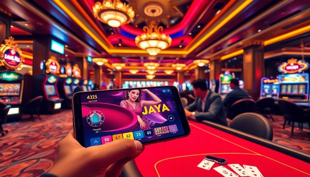 Experience thrilling gameplay with apk jaya on colorful casino slot machines and vibrant tables.