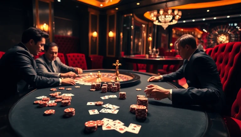 Play winning hands at go8's luxurious poker tables in an upscale casino setting.