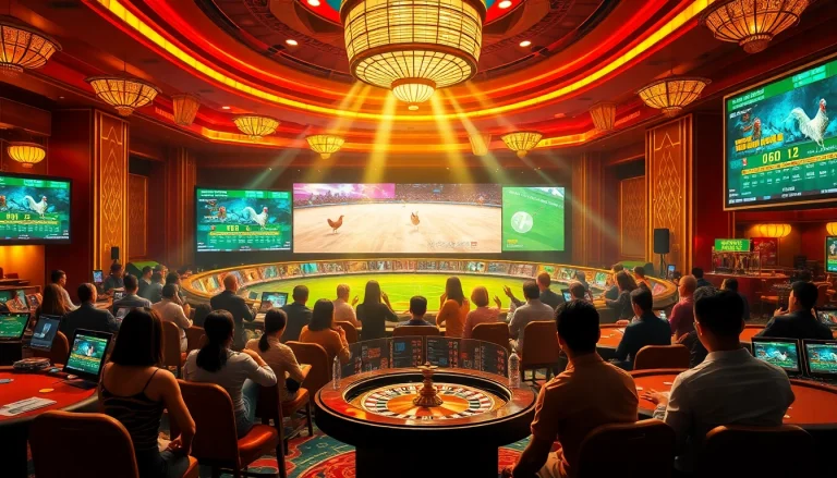 daga trực tiếp betting excitement in a vibrant live casino atmosphere