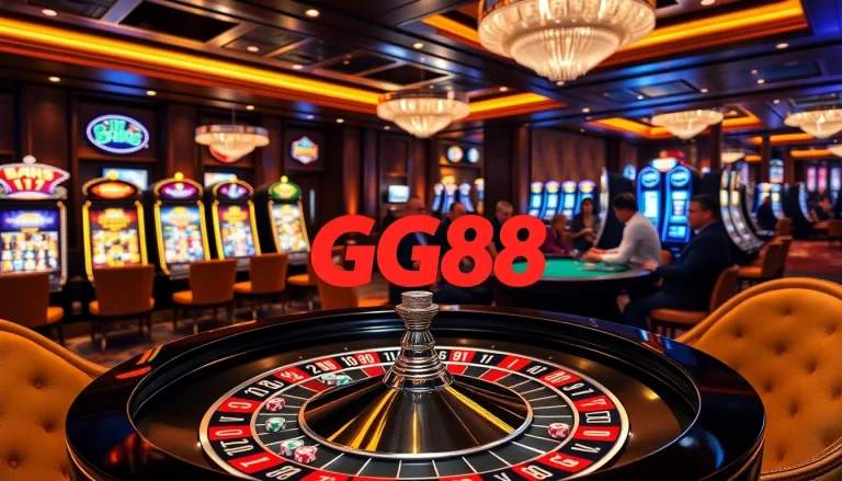 Winning players at GG88 enjoy a luxurious gambling experience with roulette and poker chips.