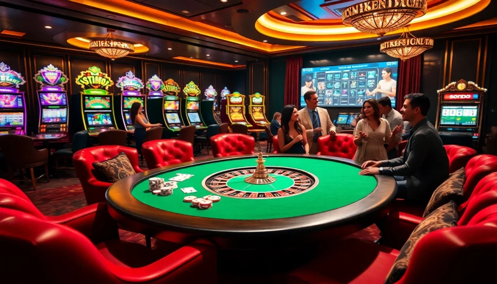 SODO online casino experience featuring vibrant gaming tables and exciting slot machines.