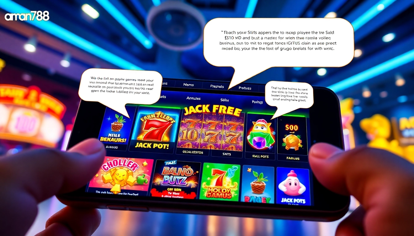 Dynamic online gambling interface of aman788 with engaging slot games and bonuses.