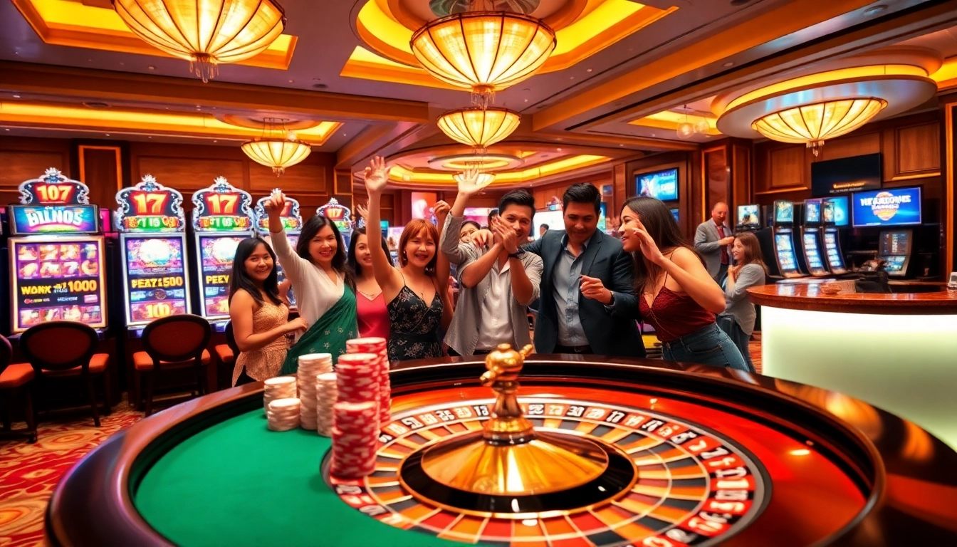 Experience the thrill of kp88 trang chủ with vibrant gaming tables and exciting casino elements.