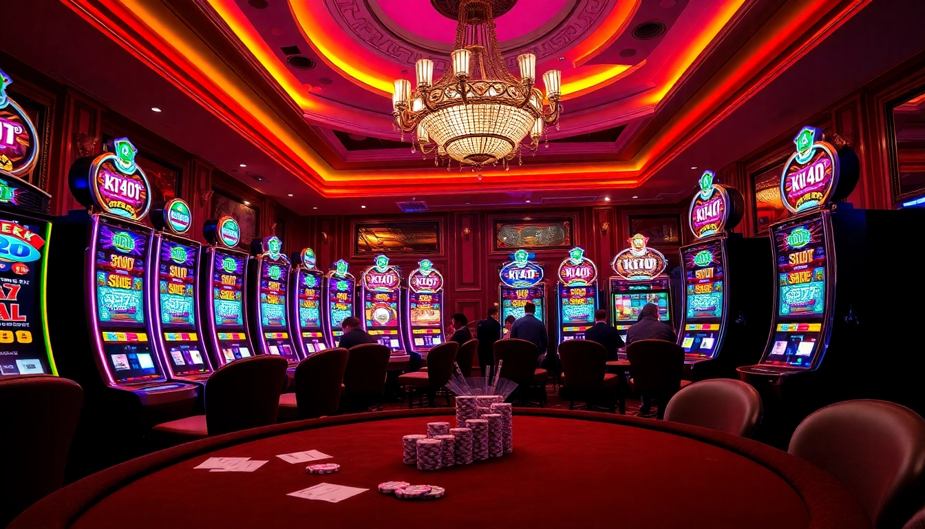 Pemain yang terlibat menikmati pengalaman slot kit4d di kasino mewah.