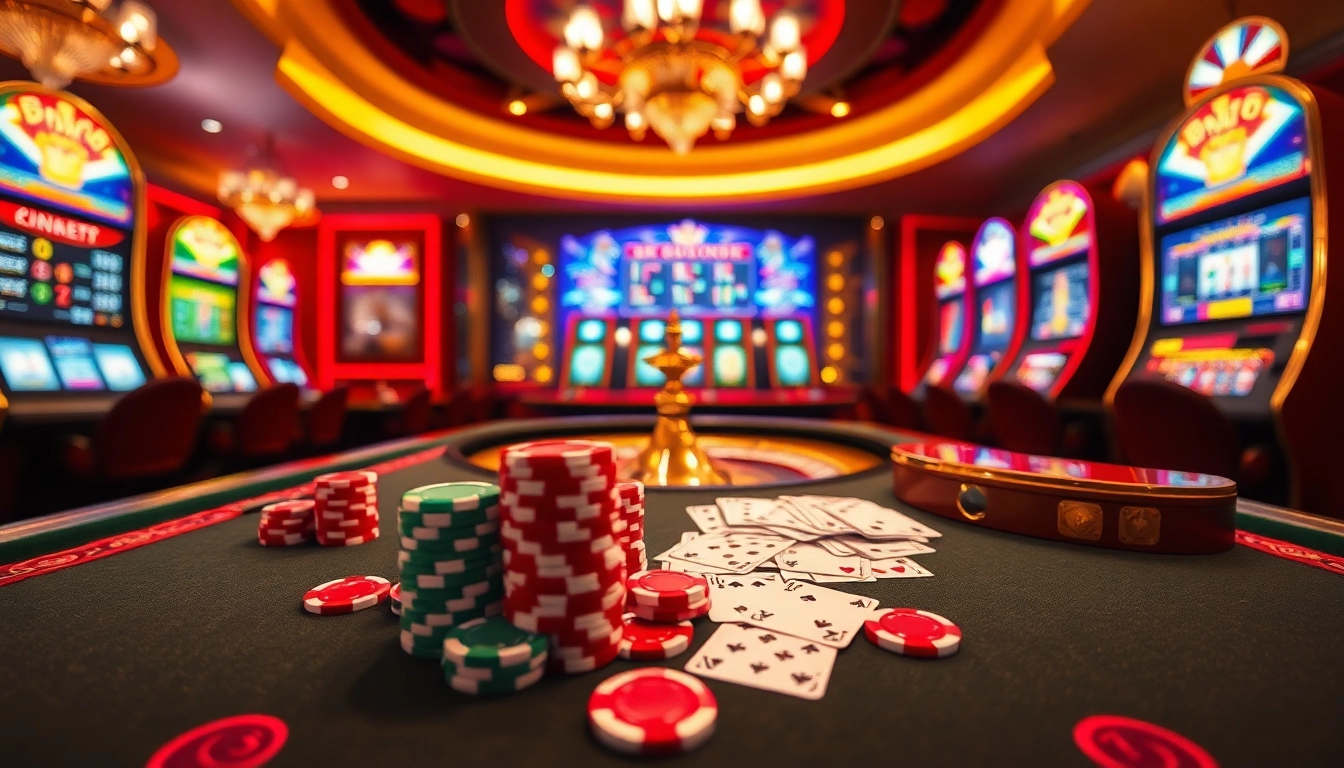 Vivez des moments de jeu palpitants dans un casino en ligne vibrant avec des tables luxueuses et des machines à sous éblouissantes.
