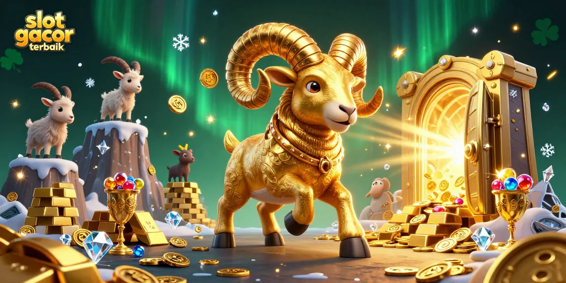 Menangkan slot gacor terbaik dengan ram emas yang mengisi pemandangan penuh harta karun berkilau.