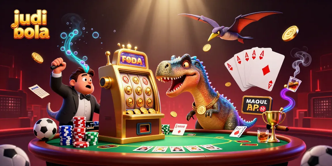 judi bola players strategizing under colorful casino lights with jackpot excitement